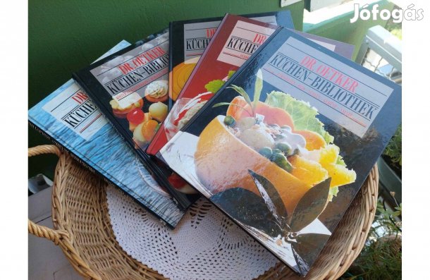 Vintage DR Oetker Küchen-Bibliothek 5 db német nyelvű szakácskönyv