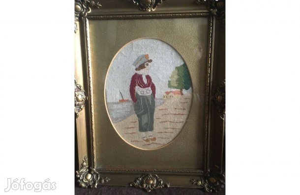 Vintage Goblein üvegezett keretben (3)