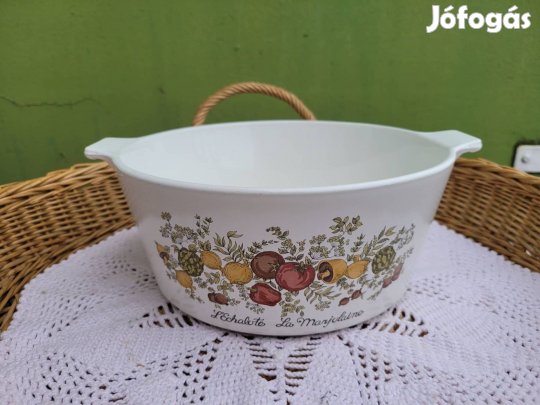 Vintage Holland Pyroflam zöldségmintás tál