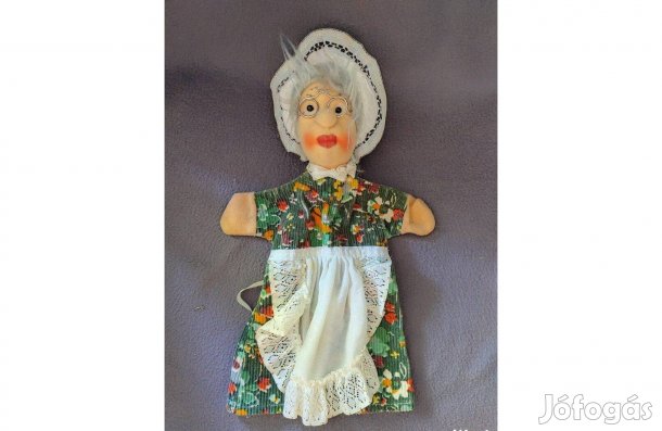 Vintage Kézibáb 33 cm., Nagymama