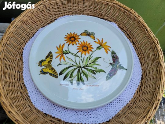 Vintage Portmeirion Botanic Garden fajansz torta tálca
