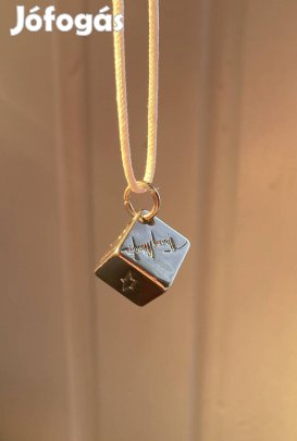 Vintage Thierry Mugler tervezői nemesacél cirkónia medál kocka 1990s