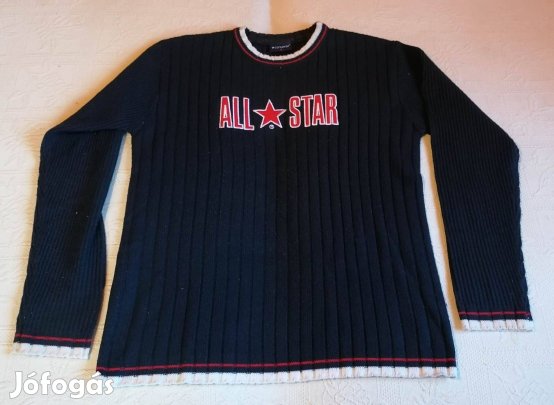 Vintage / Old School Ritka "Converse" Kék Kötött Pulcsi (XL méret)