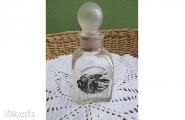 Vintage, bikamintás kis olajos üveg