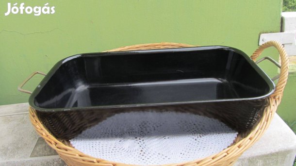 Vintage, zománcos nagy tepsi