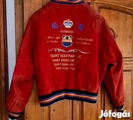 Vintage amerikai ritka retro, hasított bőr bomberdzseki