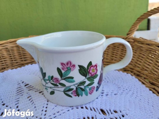 Vintage angol Botanic Garden fajansz szószos kanna