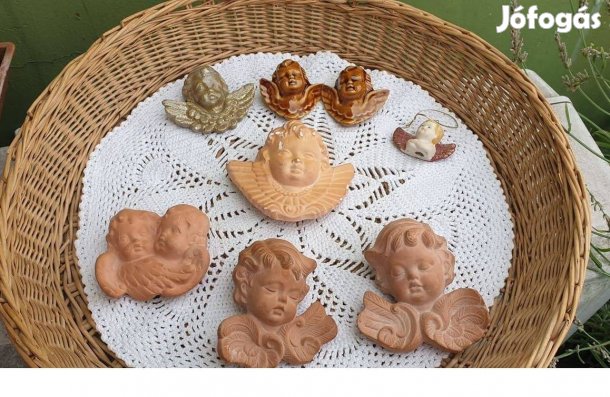 Vintage angyalfej gyűjtemény 8 db