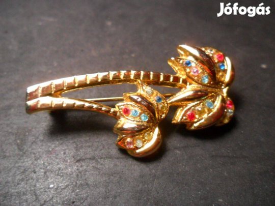 Vintage bross, trópusi pálmafa