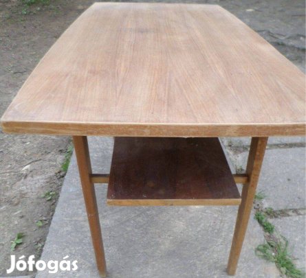 Vintage bútor fa asztal natúr fa