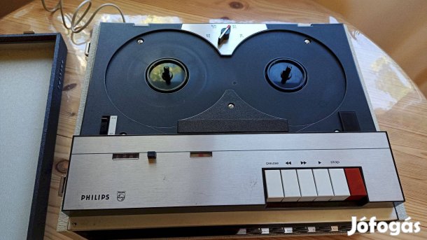 Vintage elektroncsöves Philips orsós magnó