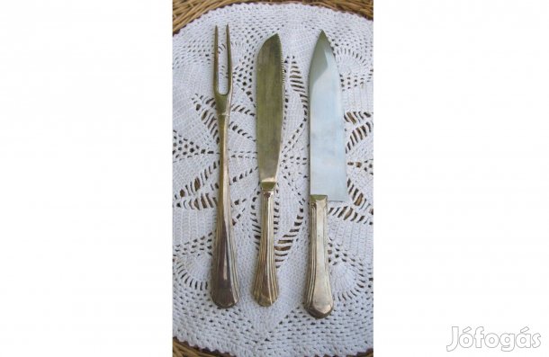 Vintage ezüstözött tálaló készlet