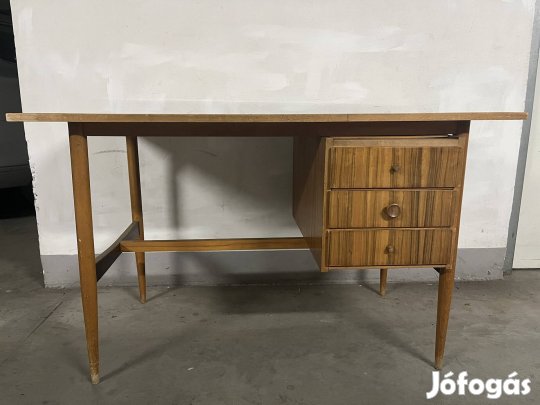 Vintage fa íróasztal fiókokkal