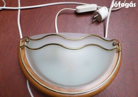 Vintage fa lámpa falilámpa újszerű