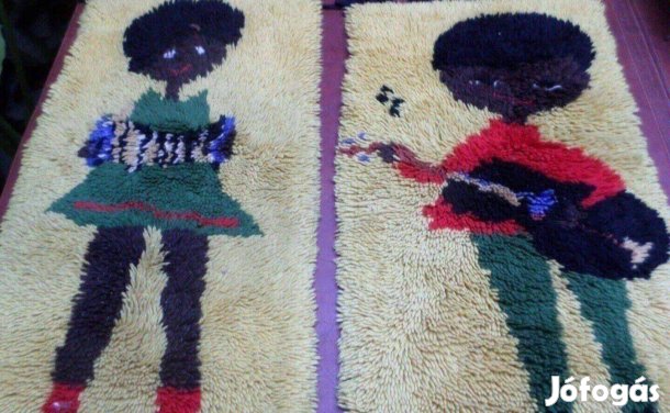 Vintage falikép kézműves kép 2 db