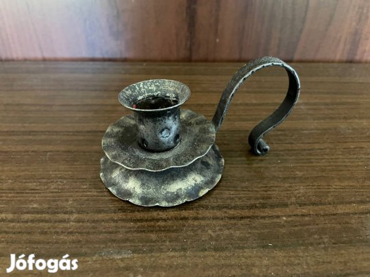 Vintage fém gyertya tartó