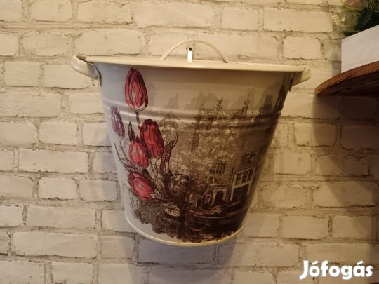 Vintage fém vödör /15l/