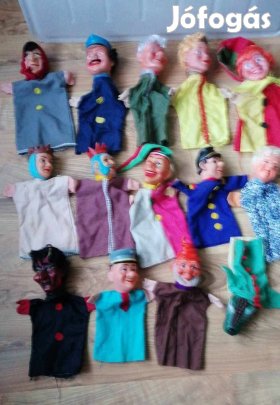Vintage gumifejű retró bábok