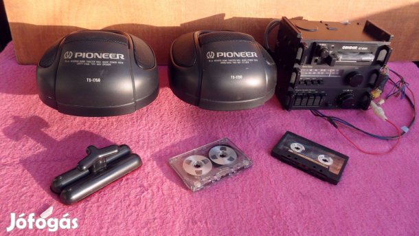 Vintage japán autós nagyt. mini hi fi torony Pioneer eredeti hangszóró