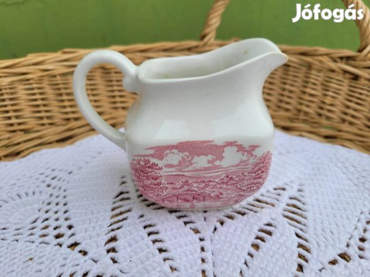 Vintage jelzett, angol, fajansz kis kanna