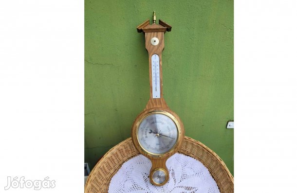 Vintage jelzett német Barigo barométer