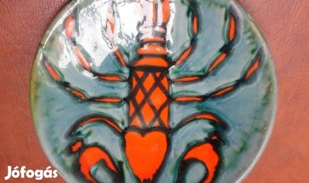 Vintage kerámia tányér fali dísztányér Képcsarnok