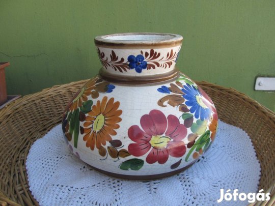 Vintage kézzel festett kerámia lámpa búra