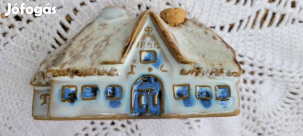 Vintage mázas kerámia kis olajlámpaház