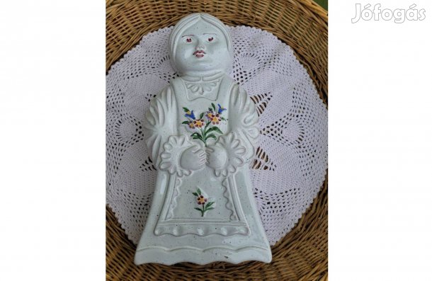 Vintage mázas kerámia sütőforma -nagymama