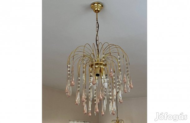 Vintage muránói watfall csillár 5 izzós