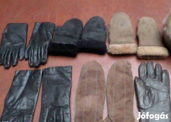 Vintage női bőr kesztyű újszerű