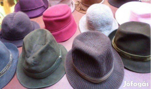Vintage női férfi kalap gyűjtemény