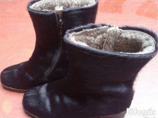 Vintage női irha csizma Salamander Újszerű