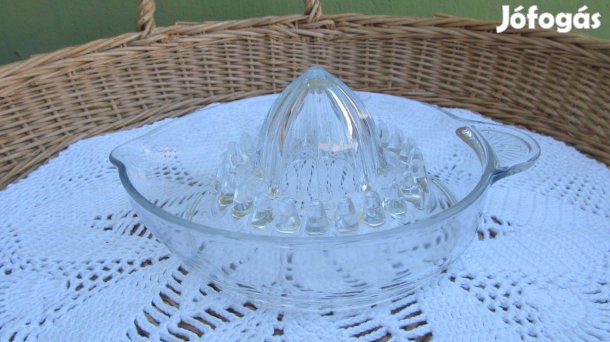 Vintage öntött üveg citrom - narancs facsaró