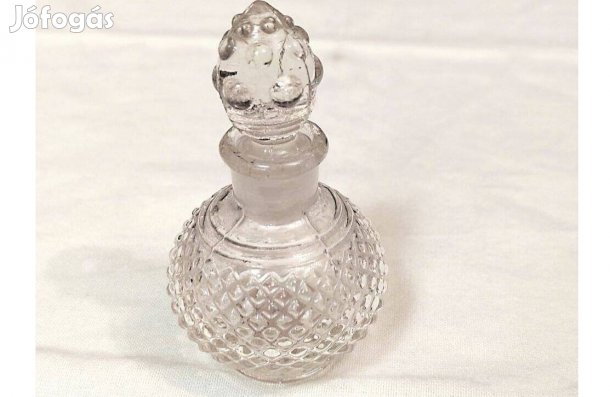 Vintage parfümös üveg dugóval, Csiszolt üveg