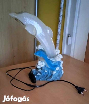 Vintage plasma villámlámpa, Lumisource delfin figurákkal