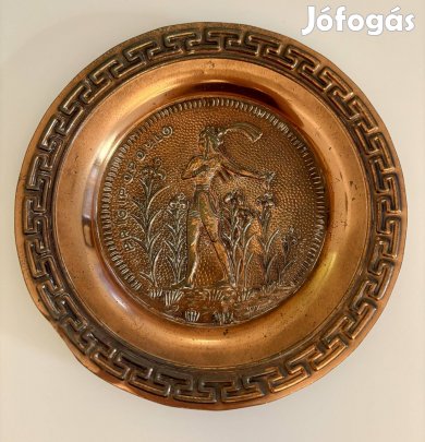 Vintage réz fali tányér 