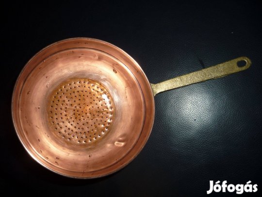 Vintage réz tésztaszűrő