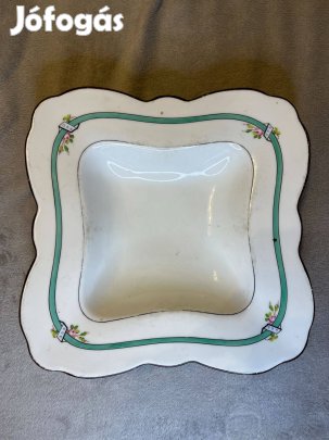 Vintage stílusú porcelán tál - virágmintával, dekoratív darab