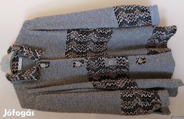 Vintage stílusú texturalt kardigán