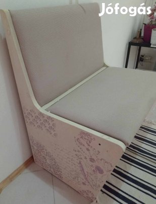 Vintage tárolós pad bútorvászon kialakítással