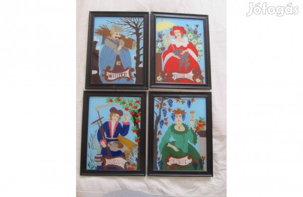 Vintage üvegfestmény