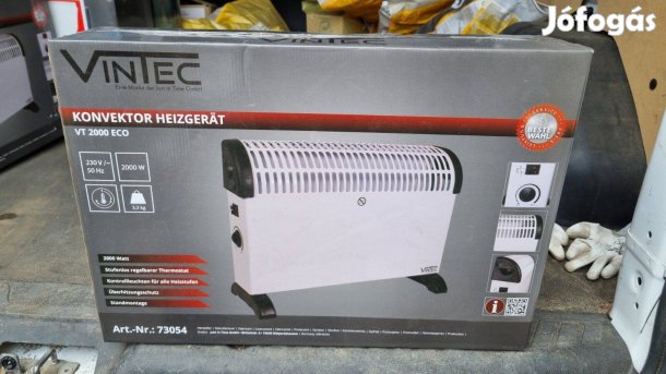 Vintec VT 2000 ECO hordozható 2000W-os konvektoros fűtőtest, melegítő