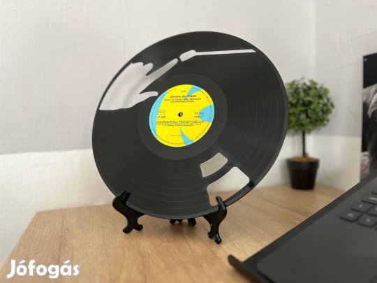 Vinyl fali dekor asztali állvánnyal, DJ bakelit