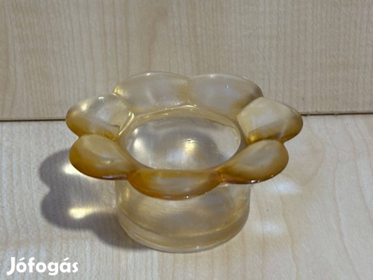 Virág alakú üveg mécsestartó