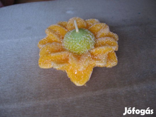 Virág gyertya, 2 db - csillámos