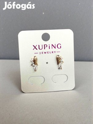 Virág rose gold színű antiallergén köves xuping fülbevaló