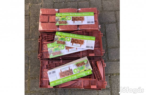 Virágágyás Dísz szegély / kerítés téglahatású - 12 darab 45 x 29,5 cm