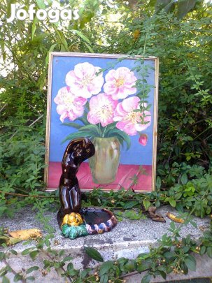 Virágcsendélet, olajfestmény