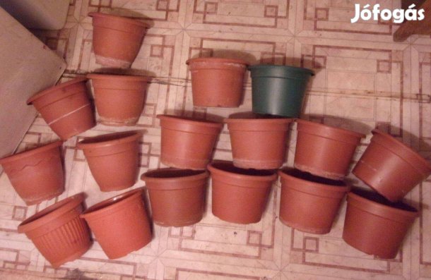Virágcserép ültető cserép 18 cm átmérőjű Újpest központ közelében